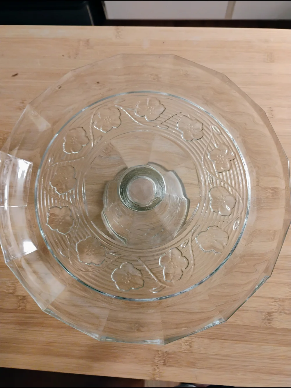 Anchor Hocking Clear Glass Pedestal Cake Plate